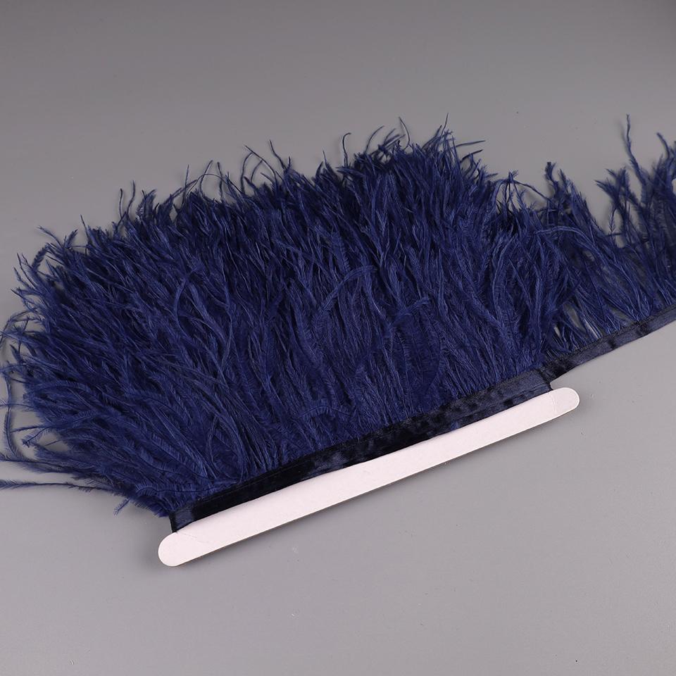 Feather10-15cm Ostrich Feathers Trim Plumes Ribbon Selvage For DIY Wedding Dress Decoration Handiwork Crafts Accessories