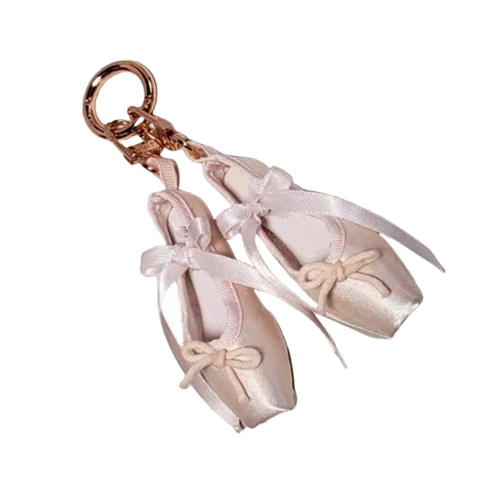 Elegant Ballet Shoes Keychain Alloy Key Holder Unique Keyring Bag Pendant Fashion Accessory for Women and Girls