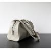 Light Luxury Retro Casual Underarm First Layer Calfskin Bowling Bag Women's Large-capacity Leather Portable Shoulder Messenger Bag