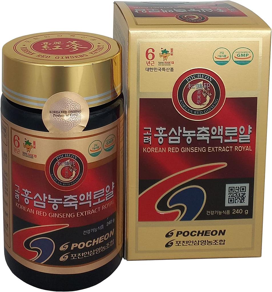 Extrato de Raiz de Ginseng Vermelho Panax Coreano Real 240g