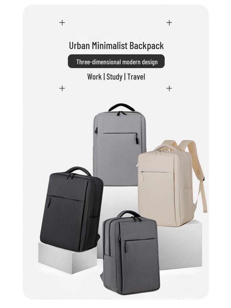Unisex Double-Layer Backpack: Spacious Business Laptop Bag for Travel, Outdoor Adventures, and School