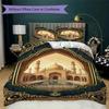 Muslim Pattern Bedding uilt Set uilt Cover Pillowcase Home Decoration Birthday Gift (1 * duvet cover + 2 * pillowcase  without core)127