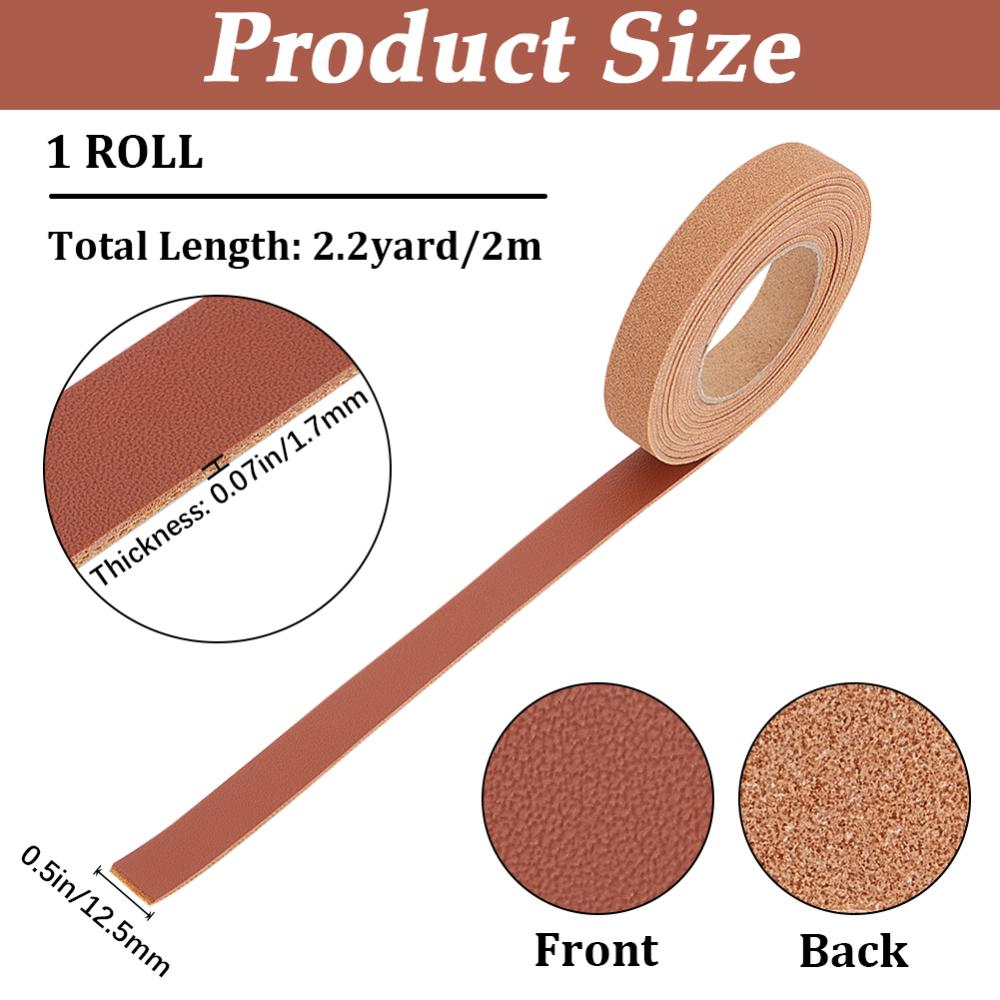 196 palců Měkké kožené řemínky 3/4 palce široké Hnědý kožený řemínek Pás Plnozrnná kožená šňůra Obal pro DIY řemeslné projekty