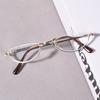 Goldener Rahmen Runde Retro Mode Lesebrille Herren Damen Runde Brille Brillen mit Federbügel Sehstärken Lesebrille