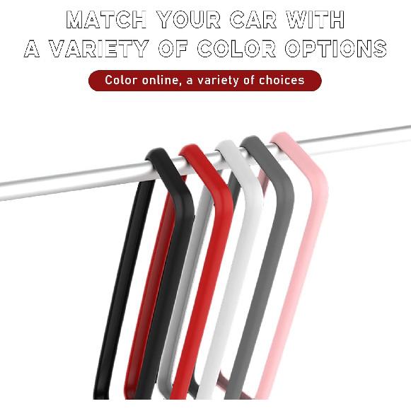 Car Rear View Mirror Protector Frame, Silicone Auto Rearview Edge Protection Cover Compatible with Model 3 Model Y, Interior Rear View Trim Frame