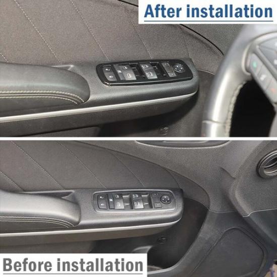 For Dodge Durango 2011+Ram 1500 10-17 Inner Window Knob Lift Switch Black Trim