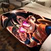 1 buc. Pătură din flanelă cu imprimeu Son Goku, Calitate înaltă, Pentru toate anotimpurile, Decor pentru casă, Căldură și confort, Perfectă pentru cadouri de Crăciun