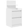 VidaXL Table de chevet avec 2 tiroirs blanc 38x34x80 cm, meuble de chevet, table d'appoint, armoire de lit, armoire de 861355