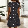 Women V Neck Watercolor Hydrangea Printed Plus Size Summer Loose Dress