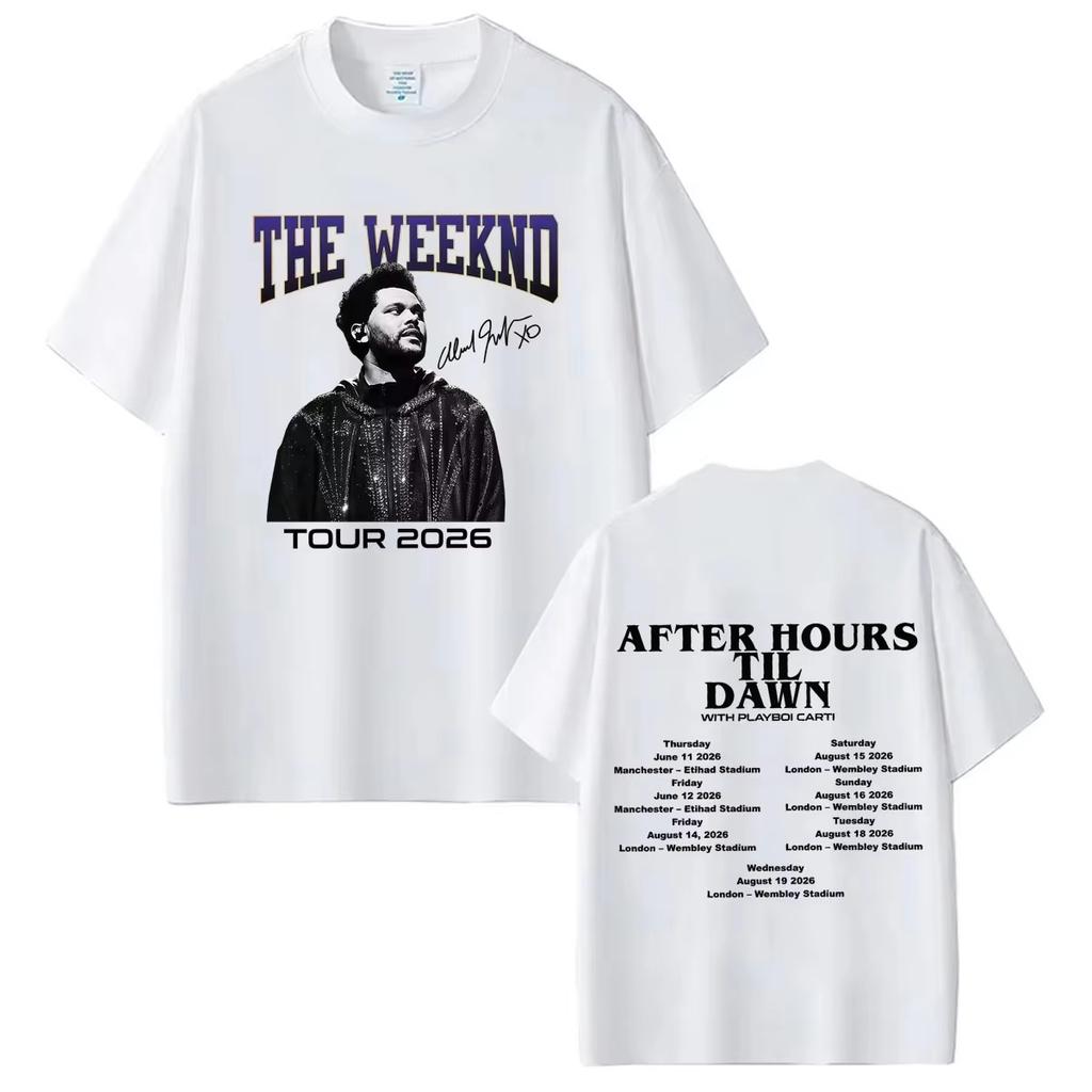 Unisex High Quality Loose Casual Vintage TShirt With The Weeknd 2026 World Tour After Hours Til Dawn Print TShirt