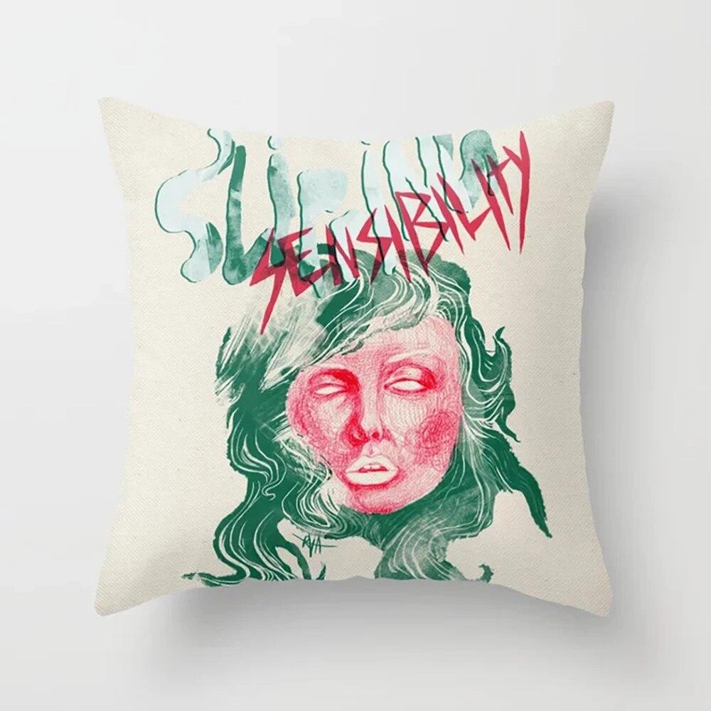 Cushion Covers Japanese Mythology Printed Pillow Cases for Bedroom Living Room Home Decor