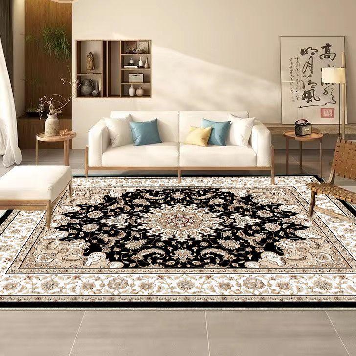 Persian Retro Carpet Living Room Big Size Non-slip Bedroom Decoration Rug Non-slip Mat for Kids Easy Cleaning Machine Washable