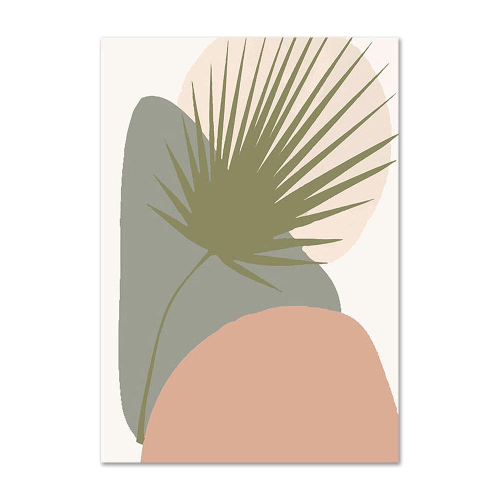 Abstract Monstera Plants Wall Art Nordic Canvas Painting Print Green Plants Posters Prints Wall Pictures for Living Room Decor
