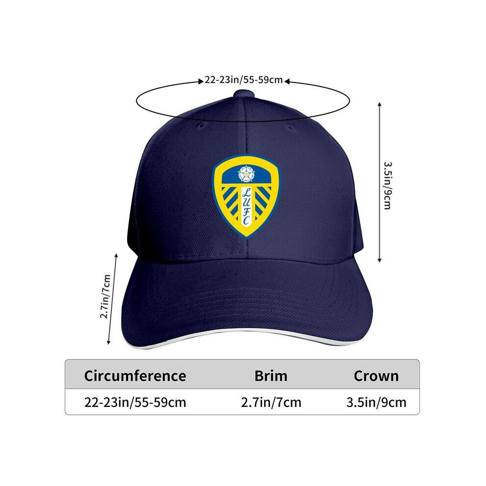 (Leeds United, Navy) Football Club Adult Unisex Baseball Cap Adjustable Hat