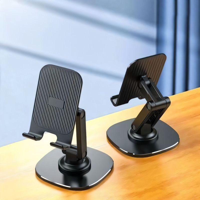 360° Rotatable & Foldable Alloy Phone Holder, Portable Desktop Stand for Videos and Dramas