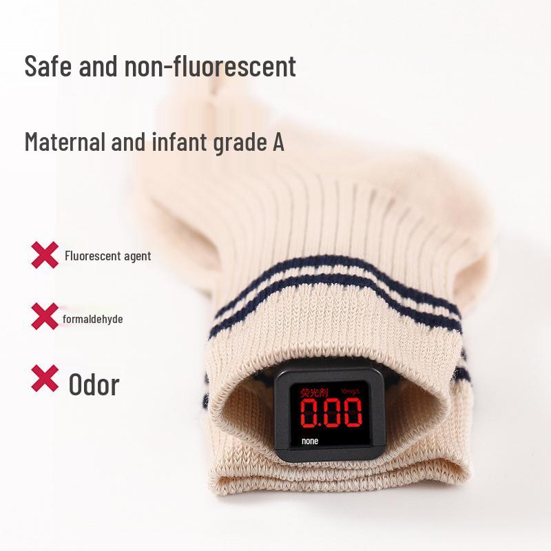 Preppy Style Mid-Calf Baby Socks – Kids' Spring, Summer, and Autumn Boneless Socks for Boys and Girls