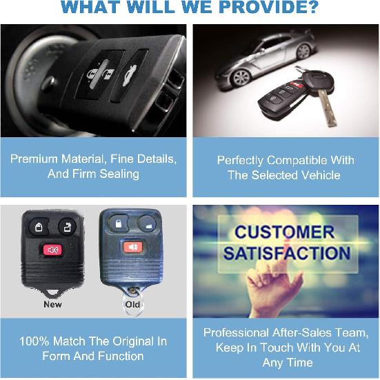 ECCPP 1XKey Fob Shell Case Replacement Compatible with 2008 for Chrysler Town & Country2012 for Chrysler Town & Country, M3N5WY783X Car Key Fob