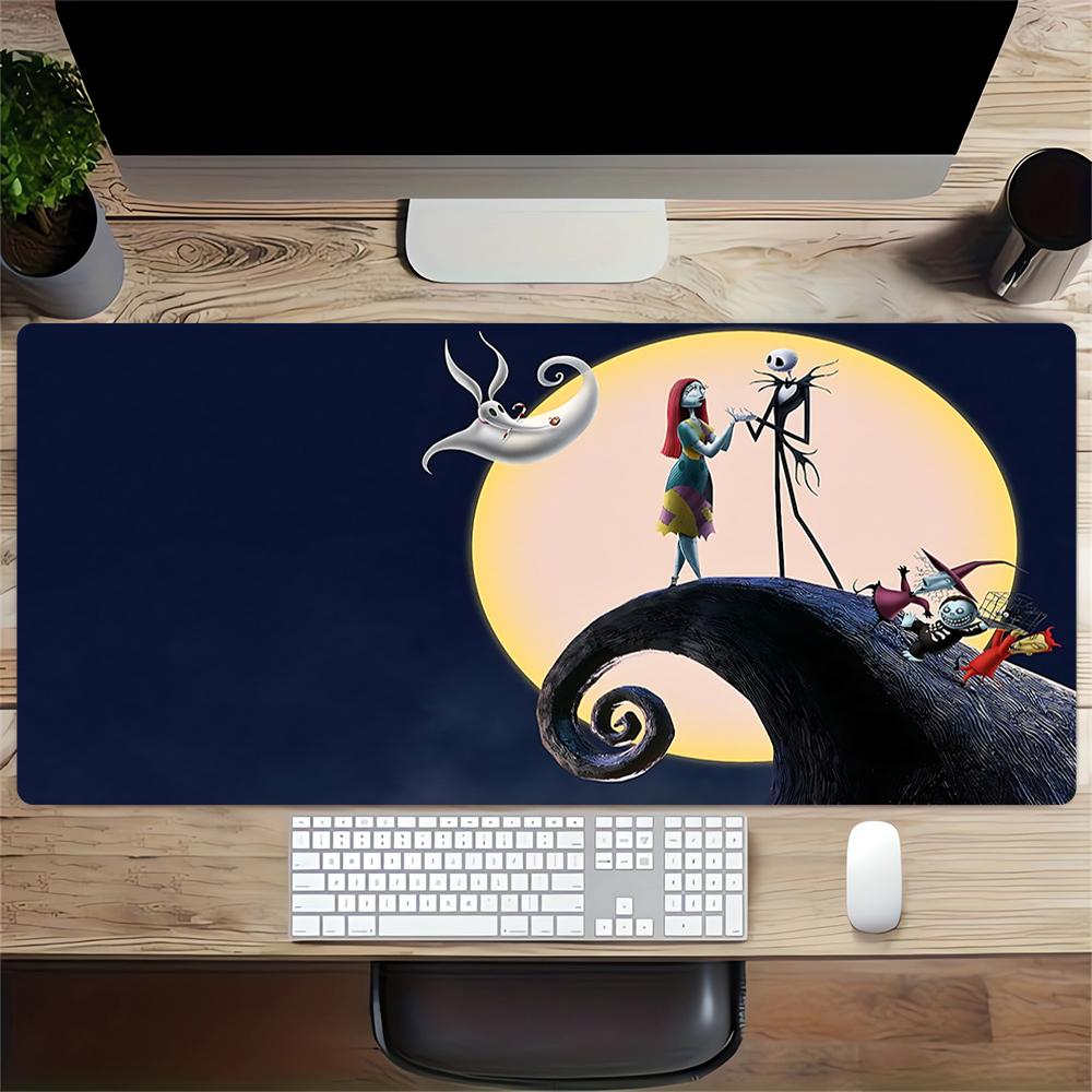 Nightmare Before Christmas Large Gaming Mouse Pad Nonslip Rubber Base Waterproof Desk Mat For Office Pc Laptop
