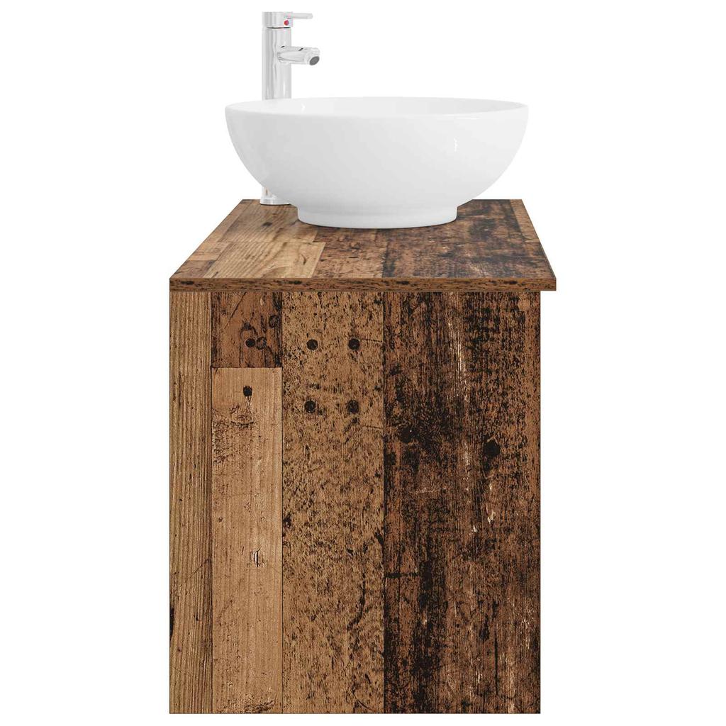 Bathroom Furniture Set 2 Pcs Reclaimed Wood Effect Particleboard
