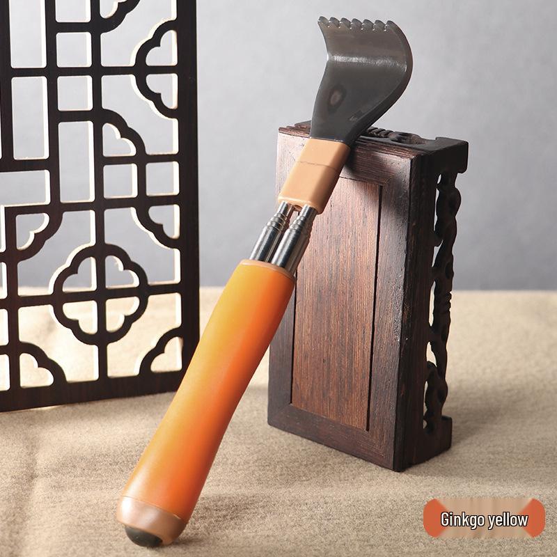 Satisfaction Guaranteed: Extendable Anti-Rotation Stainless Steel Back Scratcher with Double Rod Grip