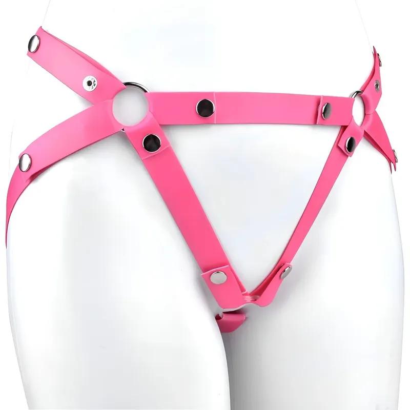 Wearable Adjustable Elastic Strap Support Belt for Chastity Device Penis Cage Holder Buttons Tightness Accessories