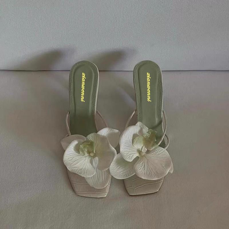 Fashion Women’s Fashion Floral Decor Summer Must-Have Chic High Heel Sandals - Stylish Multi-Color Footwear for Party & Casual Wear