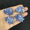 Rose Quartz Fish-Shaped Crystal Agate Pendant Necklace - Natural Stone DIY Jewelry Gift