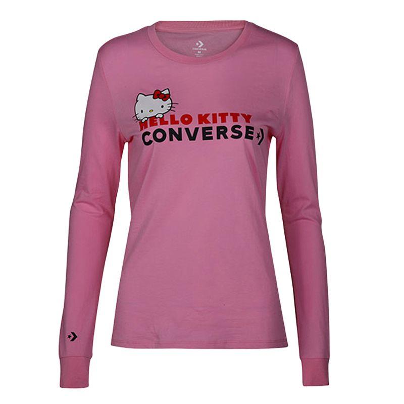Converse x Hello Kitty/, Футболка женская Розовая 10008704-A01 L