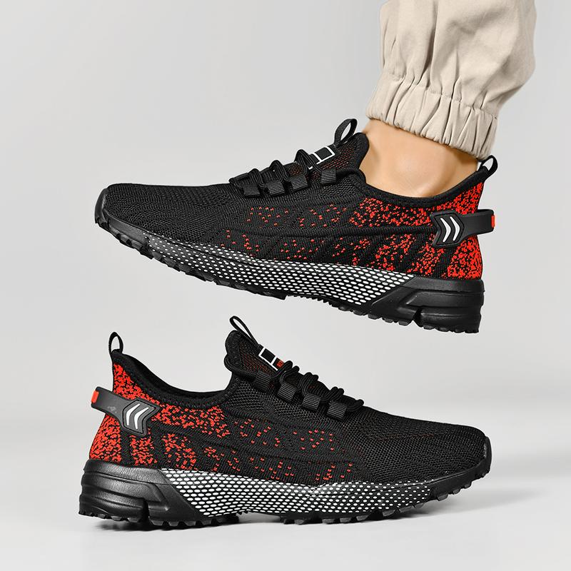 Men's casual four season outdoor breathable fashion comfortable sneakers light soft-sole speed running shoes racing sports shoes