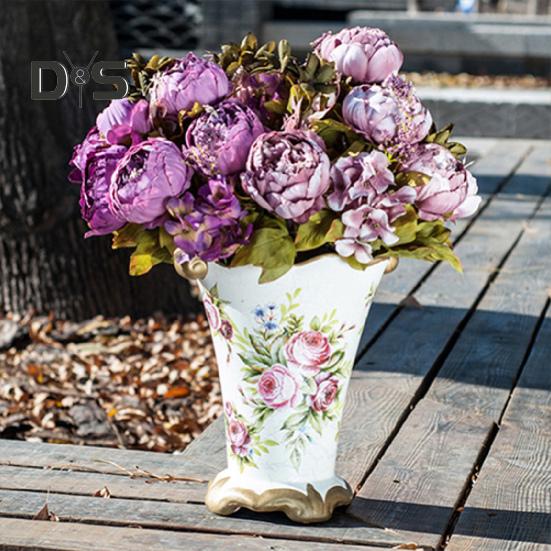8Pcs Artificial Peony Realistic Easy To Use Vintage Artificial Peony Bouquet