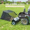 Tow Behind Lawn Sweeper, 111.7 Cm Pull Behind Lawn Sweeper, 25 Cu. Ft Large Capacity Leaf & Grass Collector, Heavy Duty Garden Sweeper with Adjustable