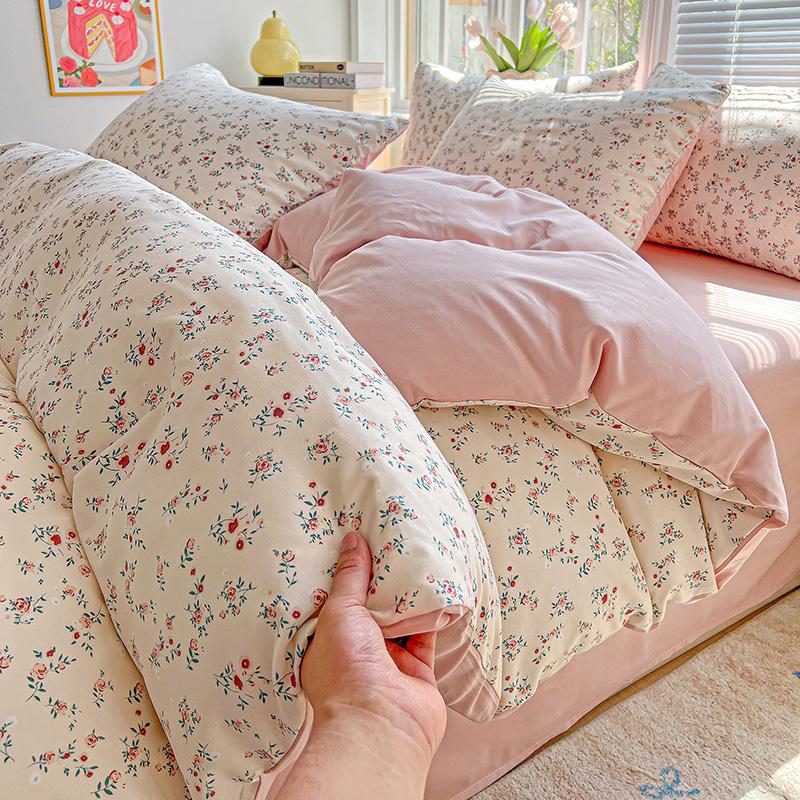 1pc Purple Lavender Printed Duvet Cover Single/Queen/King Size Quilt Cover for Double Bed Flower Housse De Couette220x240cm
