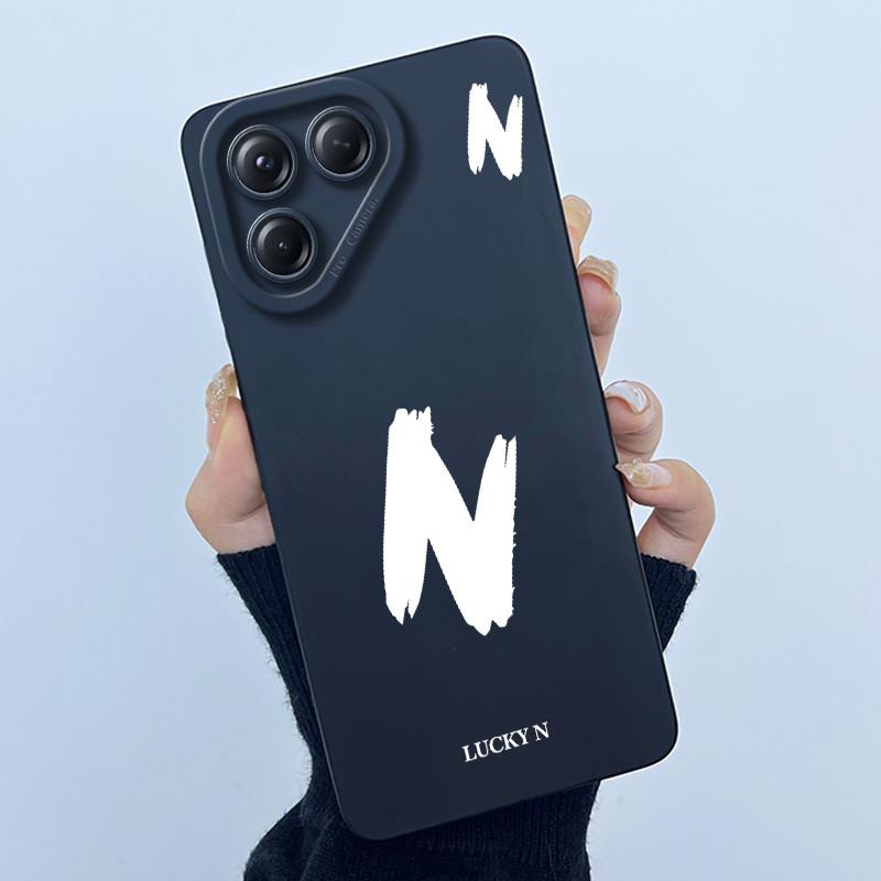 For Tecno Pova 7 4G LJ6 Covers Cases Lucky Simple Letter Couple Silicone Soft Matte Phone Housing for Techno Pova 7 4G Fundas