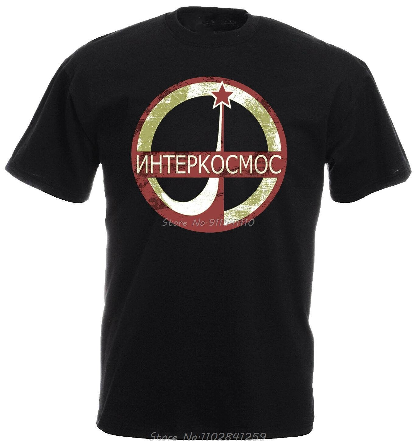 Interkosmos Soviet Union Cult Retro T Shirt Ussr Gdr Ussr Summer COTTON Tshirt Fashion Men Hip Hop Tops T Shirt Clothing S