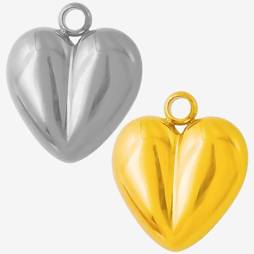 6pcs 13/15/16/29mm Fashion Heart Charm Stainless Steel Charms For Jewelry Making Supplies Handmade Earring Bracelet Love Pendant