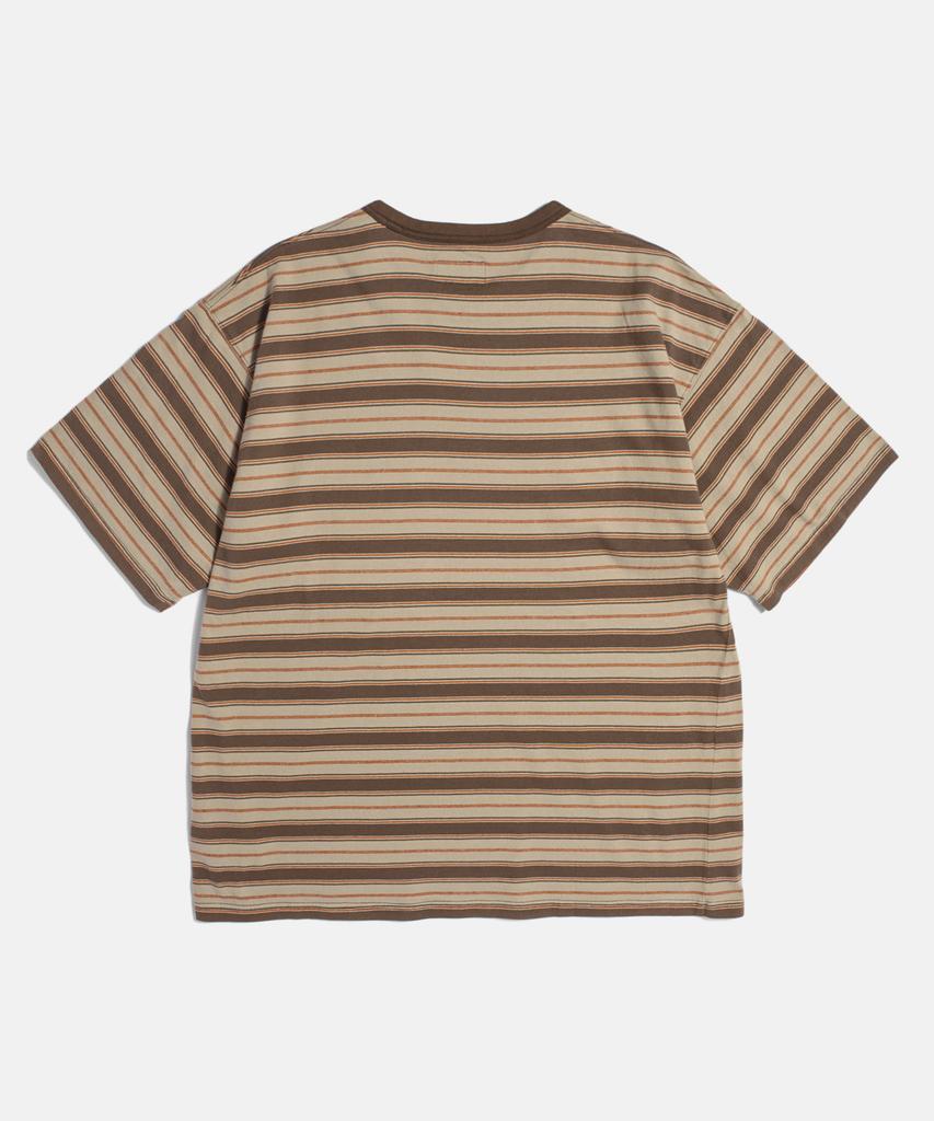 ESPIONAGE Multi Border Pocket Tee Brown