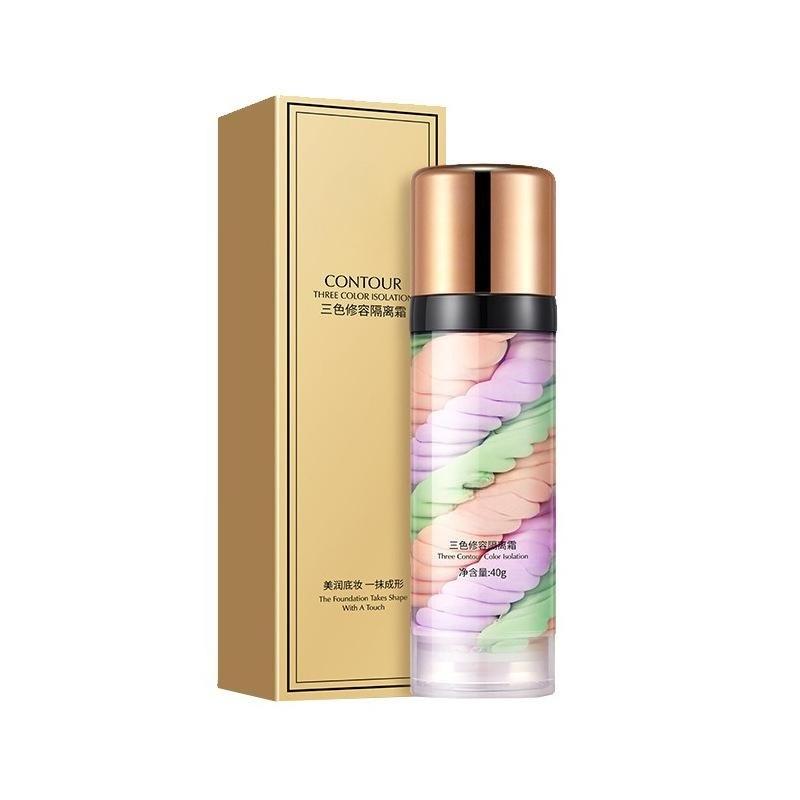 3 Color Isolation Cream Face Makeup Base Cream 40g Lasting Moisturizing Waterproof Oil-controlling Delicate Moisturizing and Brightening Skin Tone