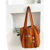 New letter printing bag women's large-capacity nylon shoulder bag casual versatile portable drawstring tote bag