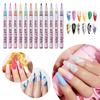 12 Color Nail Art Drawing Pen Graffiti Nail Acrylic Pen Waterproof Painting Liner DIY 3D Abstract Line Nail Art Beauty Tool