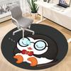 1pc Penguin Sleep Office Round Area Rug, Under Office Chairs Bedroom Living Room Home Decor, Room Deco, Available in Various Sizes