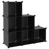 VidaXL Cubes de rangement 6 pcs Noir PP 340548