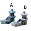 Moss Micro Landscape Ornament Pool Tower House Micro Landscape Home Garden Decoration  Desk Decoration