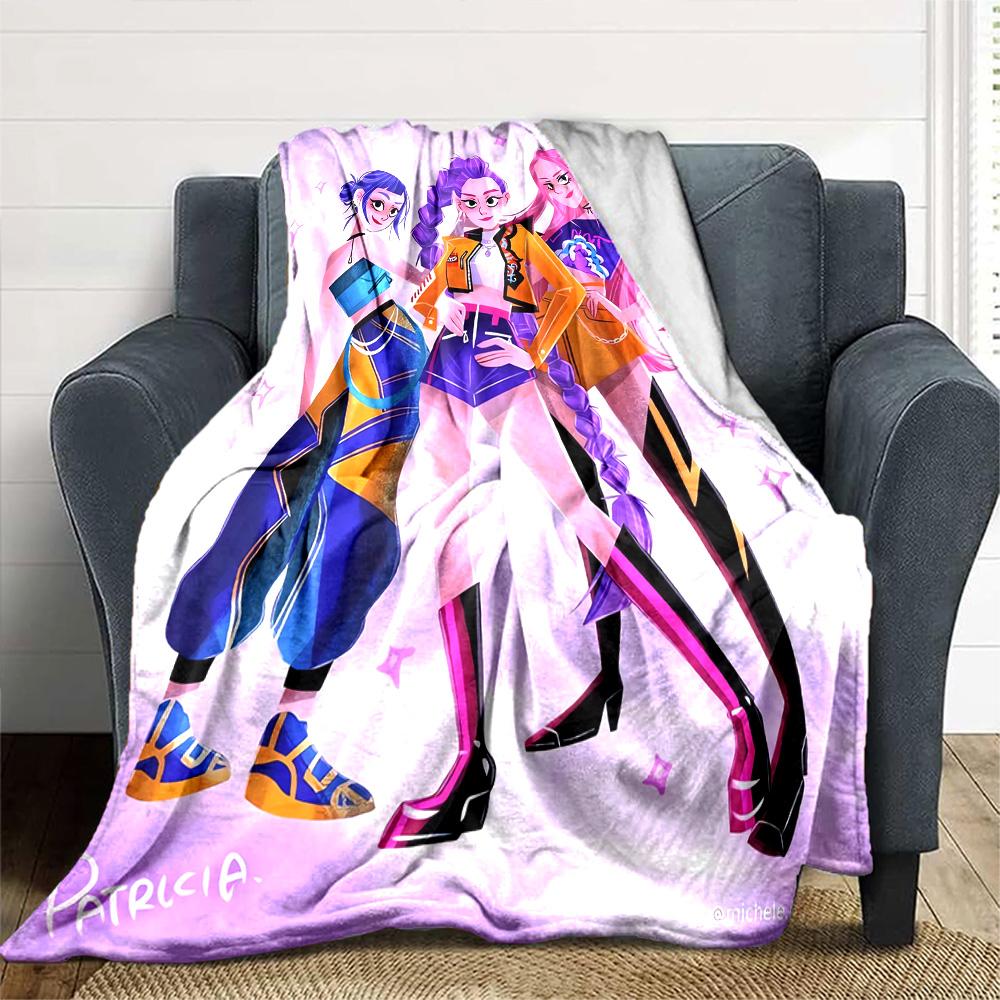 Colorful Fashion Friendship Flannel Blanket Super Soft Warm Cozy Blanket For Sofa Bed Office Travel Allseason Home Decor Gift