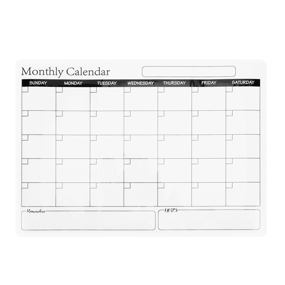 Peel and Stick Dry Erase Calendar PET Material Whiteboard Calendar Fridge Calendar Wall Mount