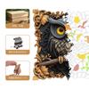 Delobil Jigsaw 5mm Thick 3D Uniquely Shaped Laser Cut for Repeated 200 Adult Animal Includes Dedicated Transparent Sheet X Puzzle, Wooden, Design,