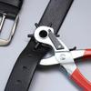 Leather Belt Hole Punch Plier Hole Eyelet Puncher Revolve Sewing Machine Bag Setter Tool Watchband Strap Household Leathercraft