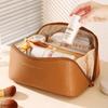 Travel Makeup Bag PU Pillow Cosmetic Bag Large Capacity Cosmetic Storage Bag Convenient Travel Wash Bag 1pc ziplock bag