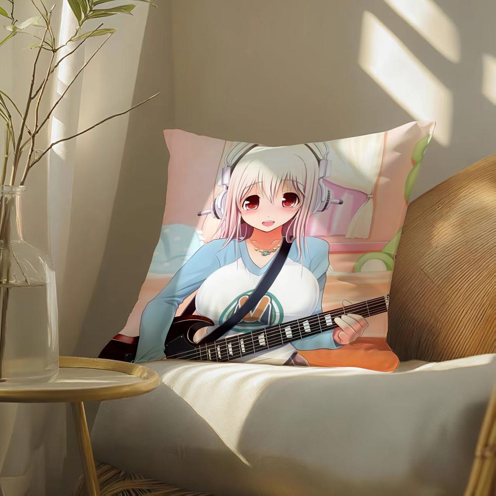 Beautiful Super S-Sonico Manga Kawayii Pillow Case Pattern Printed Pillowcase For Living Room Sofa Cushion Cover