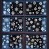 Christmas snowflakes and electrostatic stickers glass windows shop windows decorate the living room on both sides