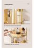 Light Luxury Rotating Bathroom Shelf: Multi-functional Three-Tier Vanity Storage Rack for Living Room Use